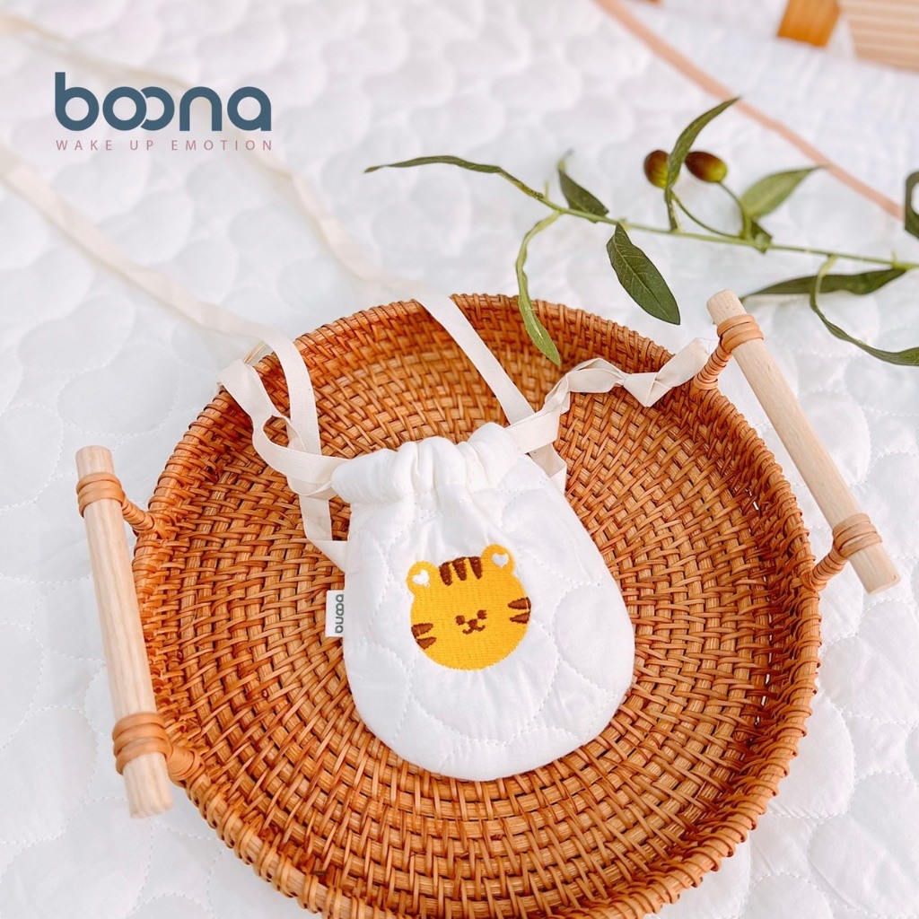 Túi Đựng Tỏi, Lì Xì Cho Bé, Túi Đeo Chéo Cho Bé Có Quai Đeo, Thêu Hình Họa Tiết Boona Xinh Xắn Cho Bé