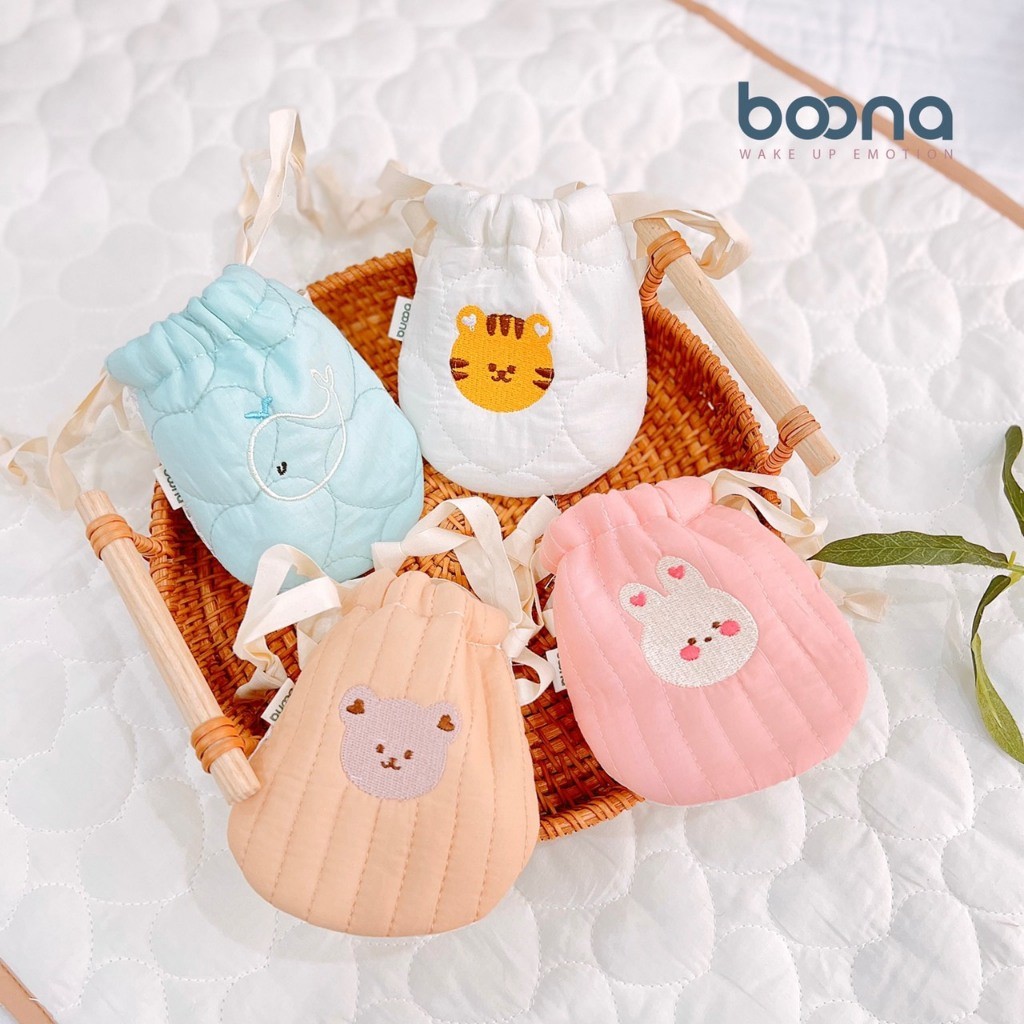 Túi Đựng Tỏi, Lì Xì Cho Bé, Túi Đeo Chéo Cho Bé Có Quai Đeo, Thêu Hình Họa Tiết Boona Xinh Xắn Cho Bé