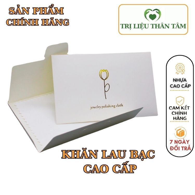 Product image Khăn lau bạc trắng sáng kích thước 6.5cm x 10cm Quà tặng Dụng Cụ Diện Chẩn 1