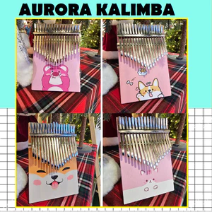 LOTSO GẤU DÂU Đàn Kalimba Trơn 17 Phím Tặng Đầy Đủ Phụ Kiện Túi, Búa, Hướng Dẫn, Khăn Lau, Dán Phím GS65