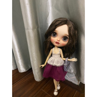 Set áo 2 dây kèm váy tím size blythe, xinyi,barbie