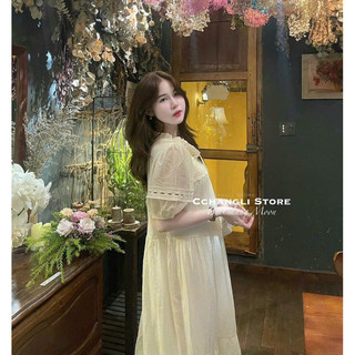 VÁY BẦU Cộc Tay TẰM DÁNG BABYDOL CỔ DÂY Chuông Buộc - 3 Màu💥RẺ VÔ ĐỊCH💥