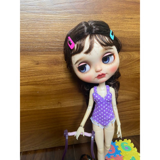 Bikini chấm bi tím size blythe, xinyi, barbie