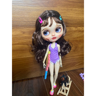 Bikini chấm bi tím size blythe, xinyi, barbie