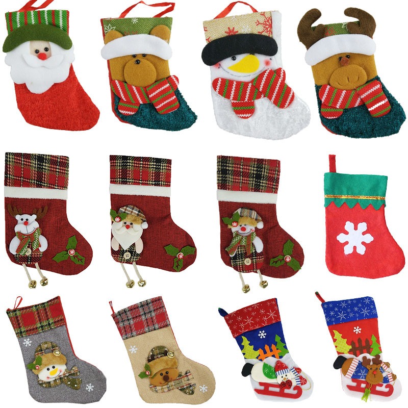 Tất noel treo cây thông trang trí Giáng Sinh