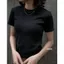Áo thun gân nữ Nhiên vintage phông thoáng mát NAT00002
