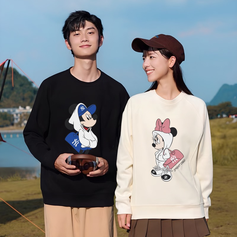 [Nỉ Chân Cua] Áo Đôi Sweater Mickey NY Đeo Túi Nhiều Màu Vải Nỉ Chân Cua Cao Cấp Unim Store - SW22