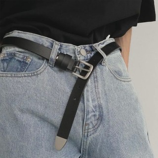 Thắt lưng da thật nữ nam bản nhỏ y2k phong cách phương Tây, dây nịt unisex thời trang bản 2.3cm TL87