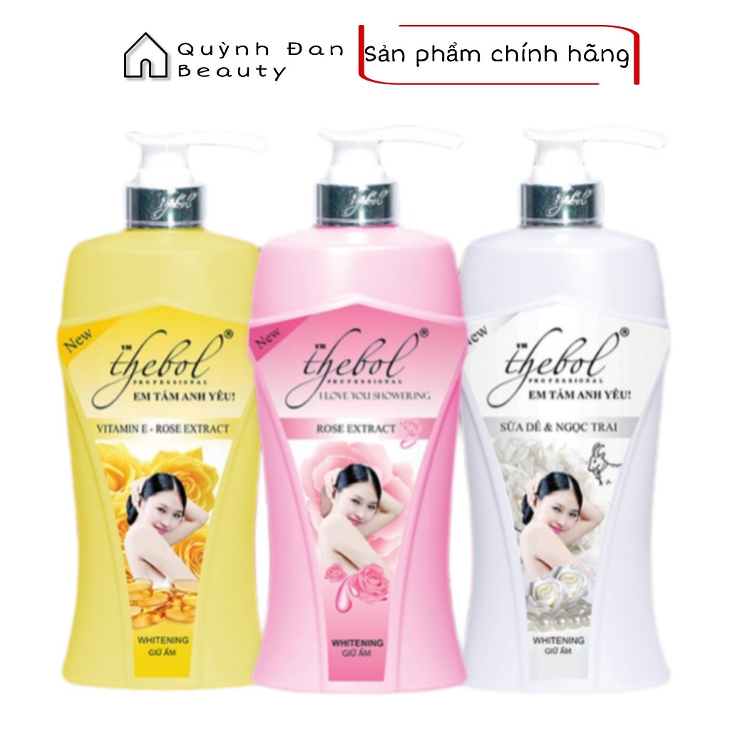 Sữa tắm trắng da TheBol 650ml -Tặng Kèm Sữa Tắm Nước Hoa 180g