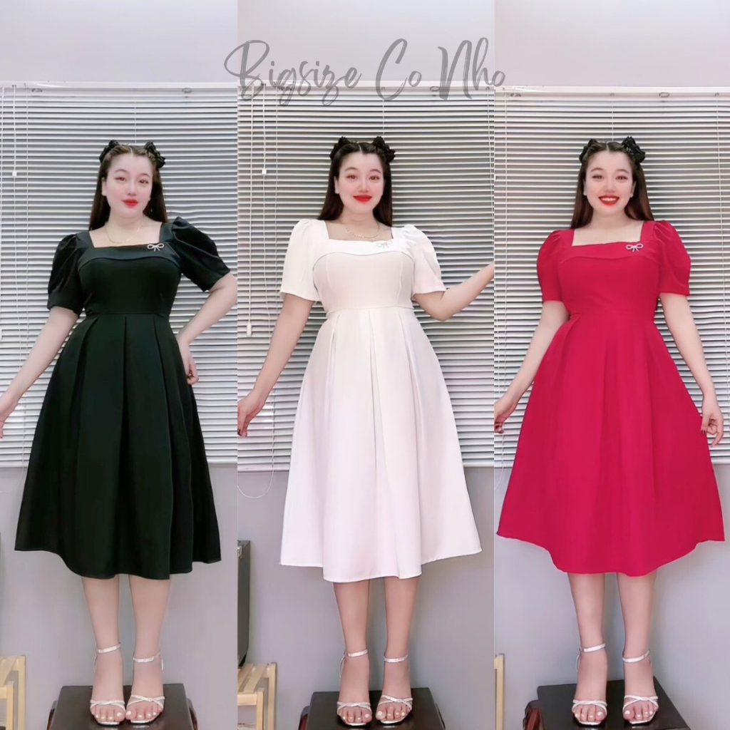 Đầm Thiết Kế Bigsize Nữ Lên Phom Tôn Dáng Đi Dự Tiệc Vải Cotton Lạnh Mặc Mát Thoải Mái DTK19