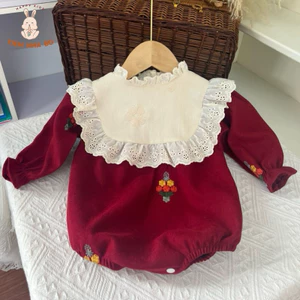 Bodysuit thu đông cho bé sơ sinh diện Tết kiểu dáng tiểu thư điệu đà Tiệm Nhà Bơ