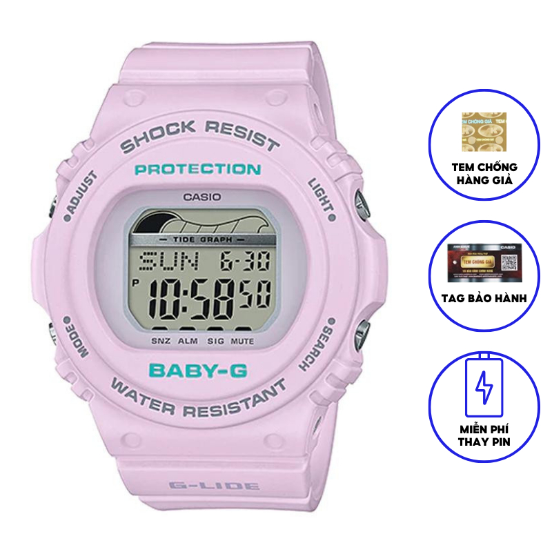 Đồng hồ nữ dây nhựa BABYG chính hãng Casio BLX-570-6DR | Shopee Việt Nam