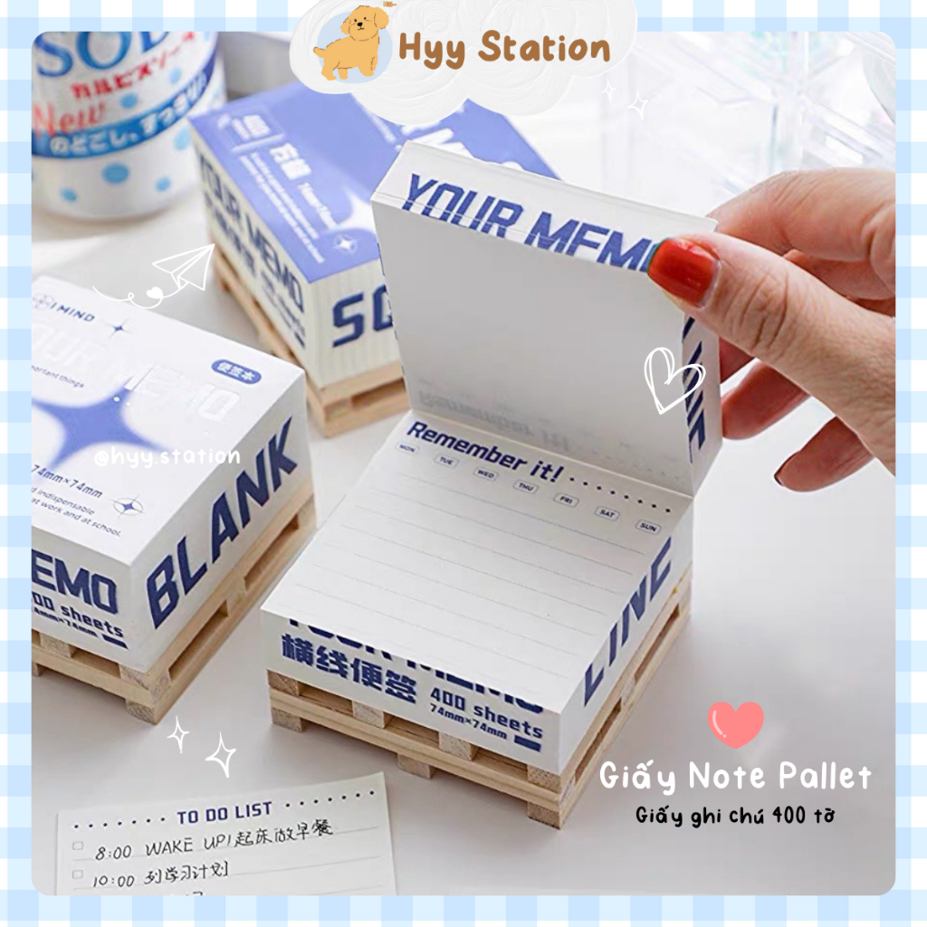 Giấy Note Ghi Chú 400 Tờ YOUR MEMO Đế Pallet Gỗ | Shopee Việt Nam