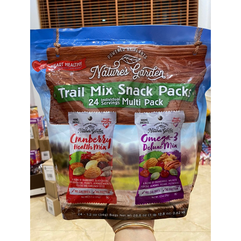 [Hàng Mỹ] Hạt tổng hợp Hữu cơ Nature's Garden Trail Mix Snack Packs ...