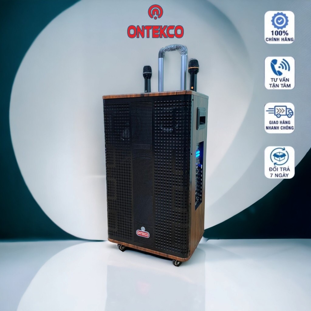 Loa kéo karaoke ONTEKCO 1503|1503 PROMAX kết nối Bluetooth Bass 40cm ...