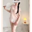 Sườn xám cách tân xuyên thấu đan dây hông gợi cảm đồ cosplay cổ trang Hanfu thêu hoa quyến rũ BIKI HOUSE N383 - TPHCM
