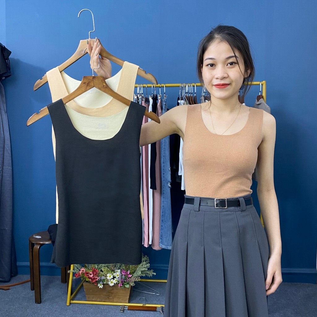 Áo Giữ Nhiệt Nữ Lót Trong Nỉ Nhung Ấm Áp Phối Cùng Áo Dài, Co Giãn Tốt, Mặc Lót Mùa Đông LA021