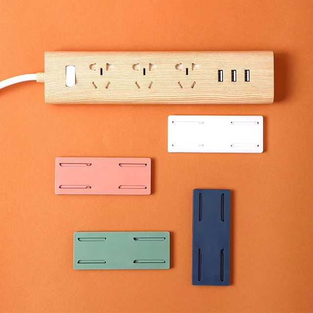 Miếng Dán Tường Treo Ổ Cắm Điện, Modem Wifi/ Giá Đỡ Treo Tường Cố Định Ổ Cắm Điện