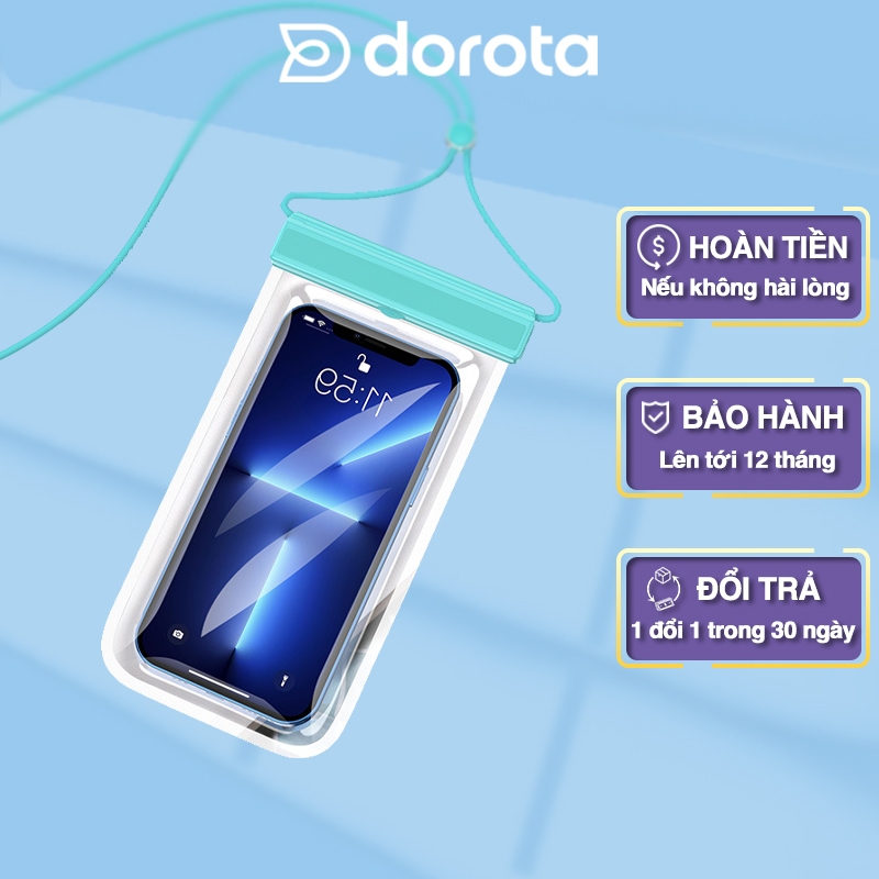 Ảnh Túi chống nước điện thoại cao cấp DOROGO tiêu chuẩn ipx8 bền bỉ khi đi bơi lặn du lịch dã ngoại 1