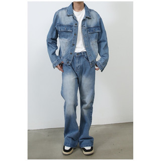 Áo Khoác Jeans Denim Unisex-dáng Crop Wash