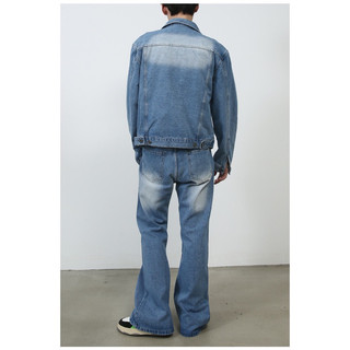 Áo Khoác Jeans Denim Unisex-dáng Crop Wash