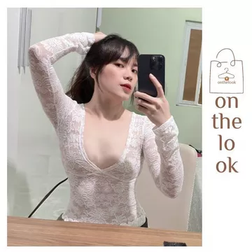 (HÀNG XẢ LẺ) Váy Ren Dài Tay Xuyên Thấu Trễ Ngực Sexy, Gợi Cảm, Quyến Rũ, Áo Ren Dài Tay Khoét Ngực, Váy ôm Body hotre