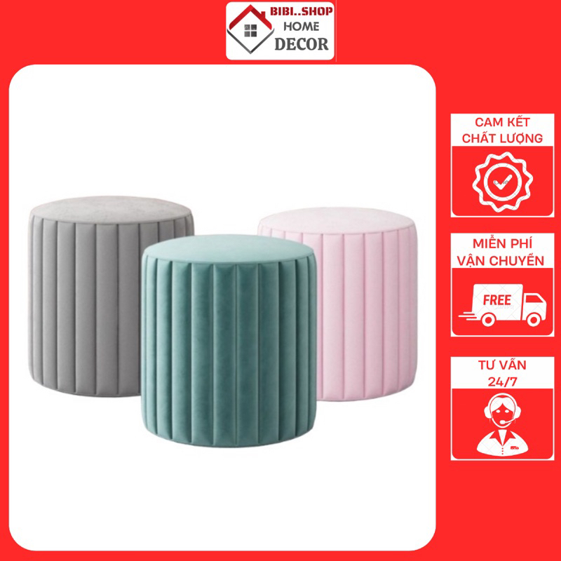 Ghế Ngồi Trang Điểm – Đôn Tròn Sofa Êm Ái, Gọn Nhẹ