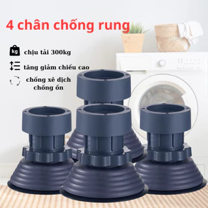 2272 Bộ 4 chân chống rung cho máy giặt, tủ lạnh - tăng giảm chiều, đế cao su chống rung, chống trượt amizin68