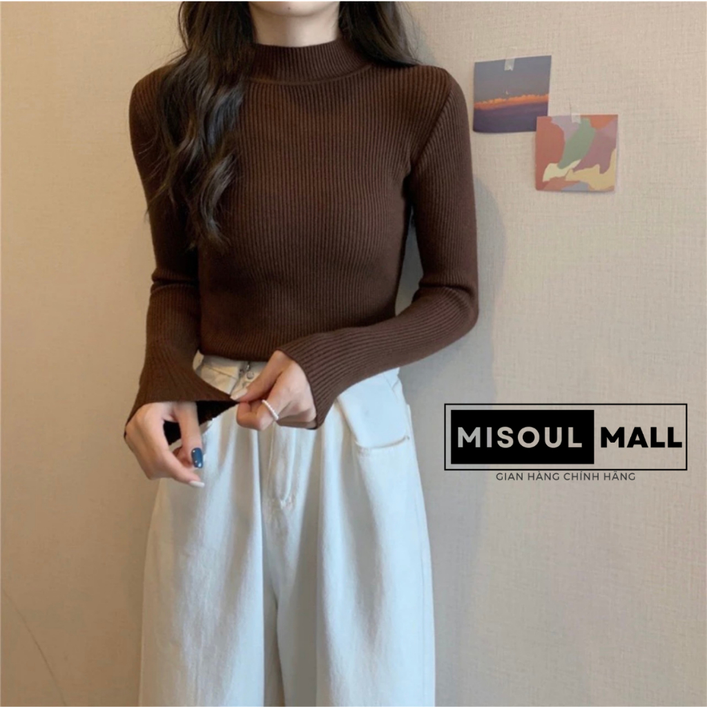 Áo len tăm cổ 3 phân MiSoul Mall mềm mịn, co giãn nhiều màu sắc hàng Quảng Châu 107 | BigBuy360 - bigbuy360.vn
