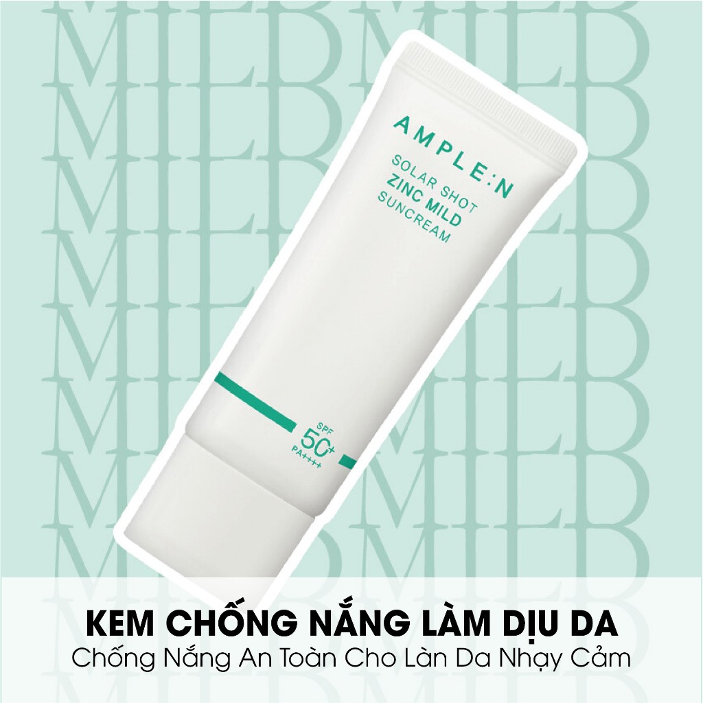 Ảnh Kem Chống Nắng Làm Dịu Da Ample:n Solar Shot Zinc Mild Suncream 40ML 2