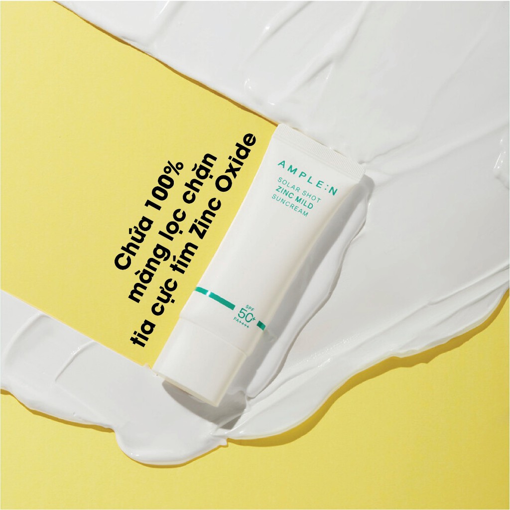 Ảnh Kem Chống Nắng Làm Dịu Da Ample:n Solar Shot Zinc Mild Suncream 40ML 3