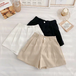 Quần Short KaKi Ống Rộng Kiểu Hàn Quốc Vải Kaki Dầy Dặn Co Giãn Lên From Xinh MA888