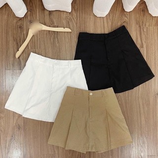 Quần Giả Váy Vải KaKi Dầy Dặn Có Quần Bên Trong Cạp Cao Tôn Dáng