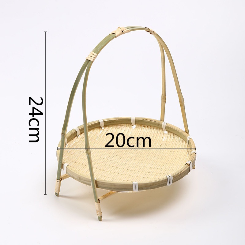 Mẹt Tre 3 Tầng ONGTRE, Kệ Mẹt Tre Đựng Bánh Kẹo, Trái Cây, Thức Ăn, Giá Tre Decor Bàn Tiệc