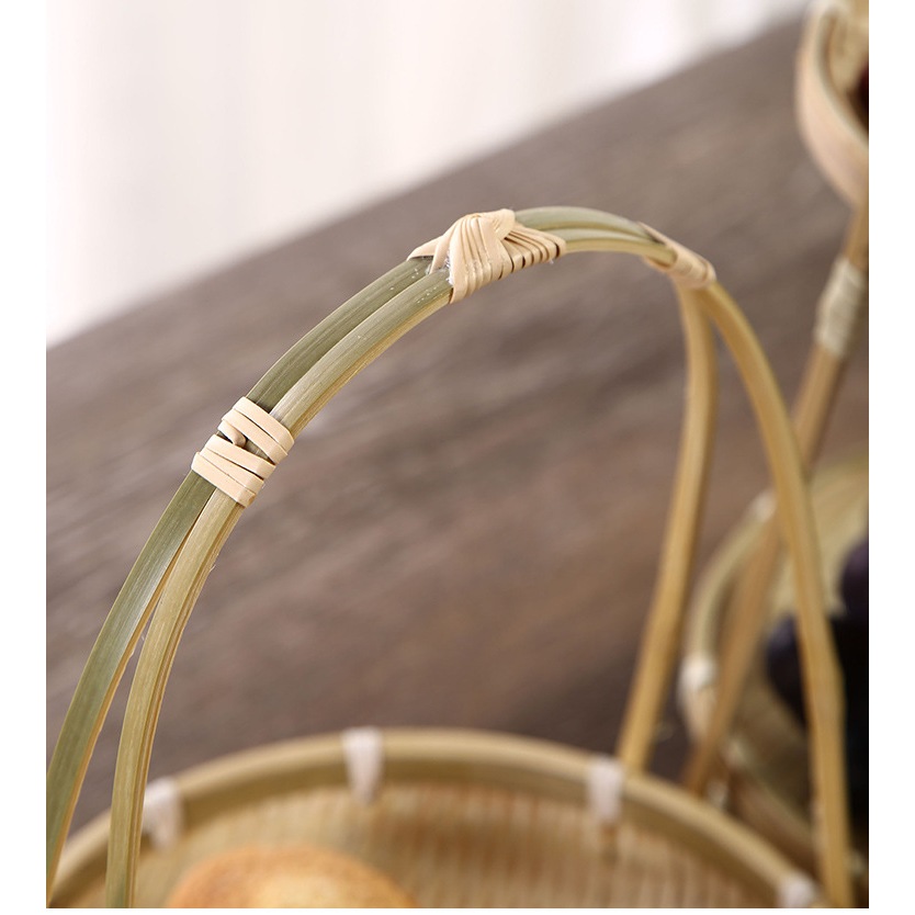 Mẹt Tre 3 Tầng ONGTRE, Kệ Mẹt Tre Đựng Bánh Kẹo, Trái Cây, Thức Ăn, Giá Tre Decor Bàn Tiệc