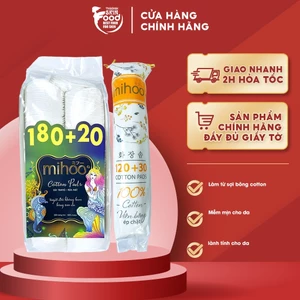 Bông Tẩy Trang Dạng Tròn Mihoo Cotton Pad 200 Miếng