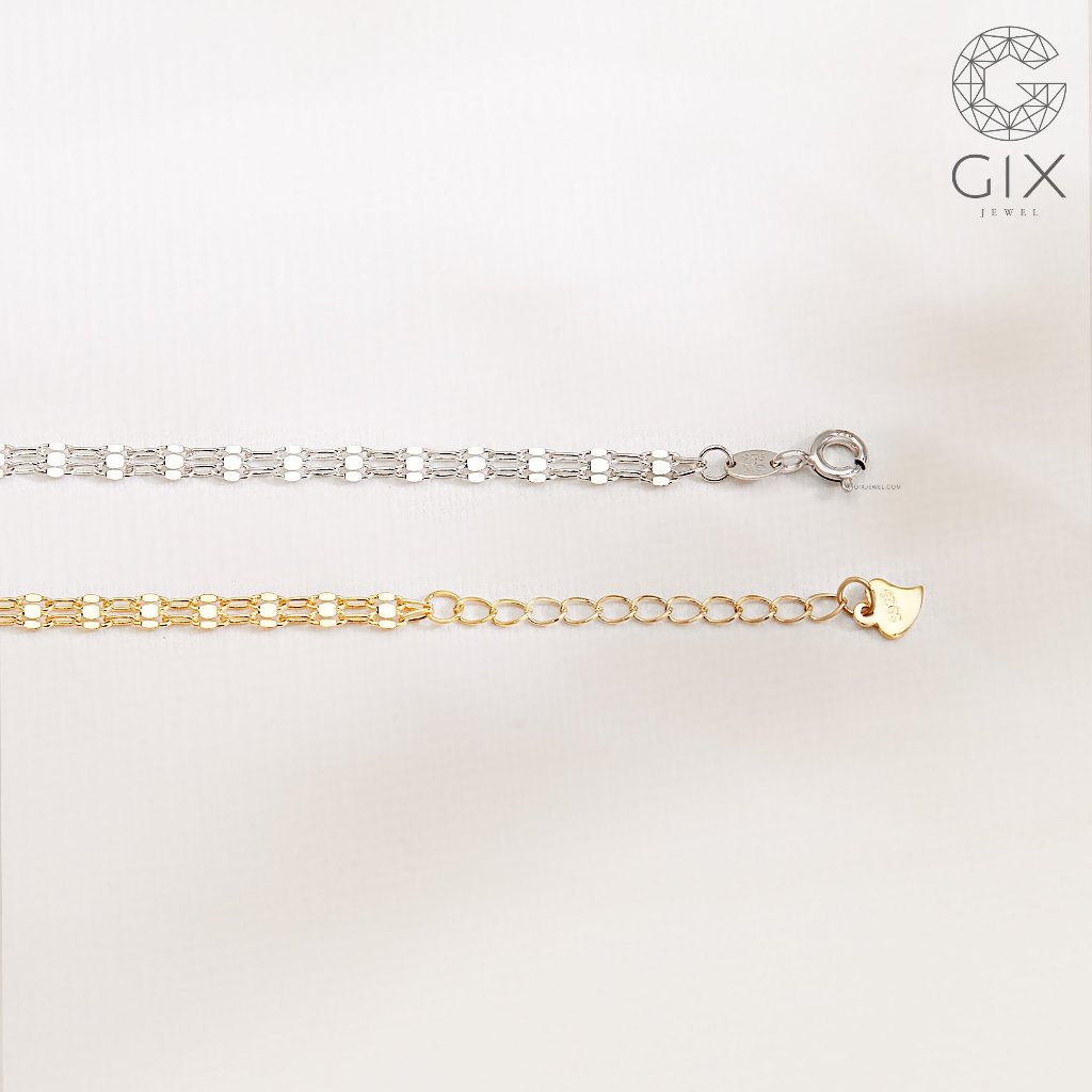 Ảnh Lắc tay bạc 925 Gix Jewel mạ vàng dây đôi SPGLT12 3