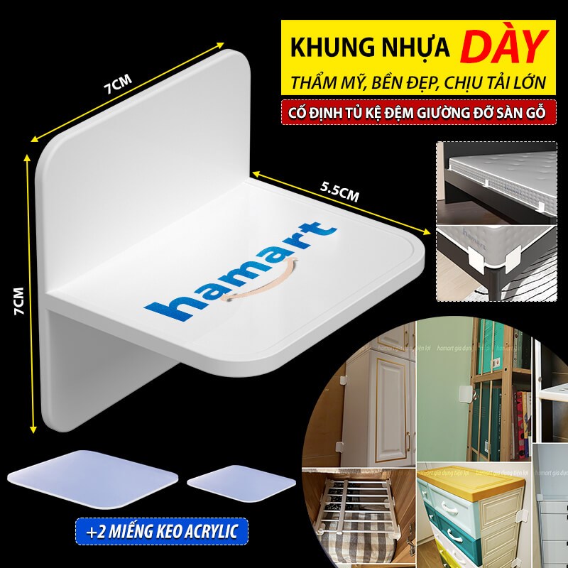 Pát Vuông Nhựa Ke Góc Chữ T Móc Đỡ Kệ Chia Ngăn Tủ Dán Cố Định Giá Kệ ...