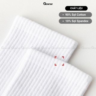Combo 5 đôi tất cổ trung nam nữ GOMTAT chất liệu cotton cao cấp, thiết kế mặt lưới thoáng khí - GOM-KLB-TRONLUNG-CB5