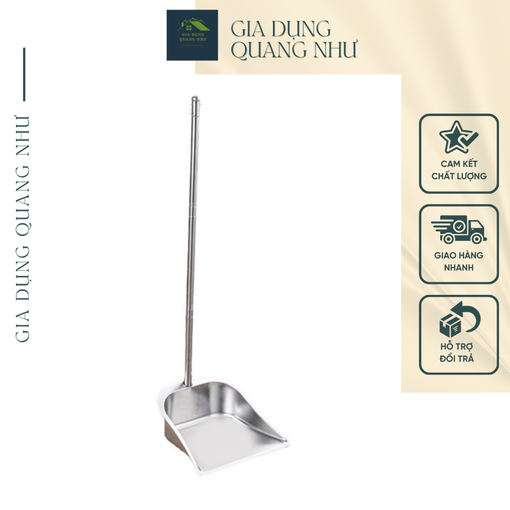 Xẻng Hót Rác Inox 304 Có Cán Dài 70cm | Shopee Việt Nam