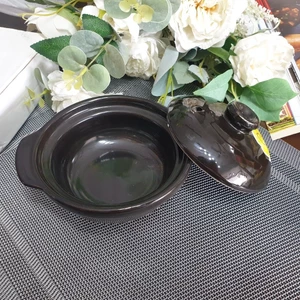 Nồi đất đen nhí kho quẹt, nồi sứ nhỏ ăn bàu ngư, nấu cơm đập, nấu cháo cho bé tiện dụng