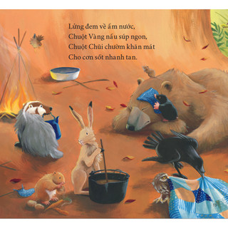Sách tranh song ngữ Gấu bị ốm - Ehomebooks