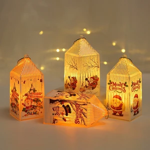Đèn Gió vuông Led trong suốt, trang trí NOEL