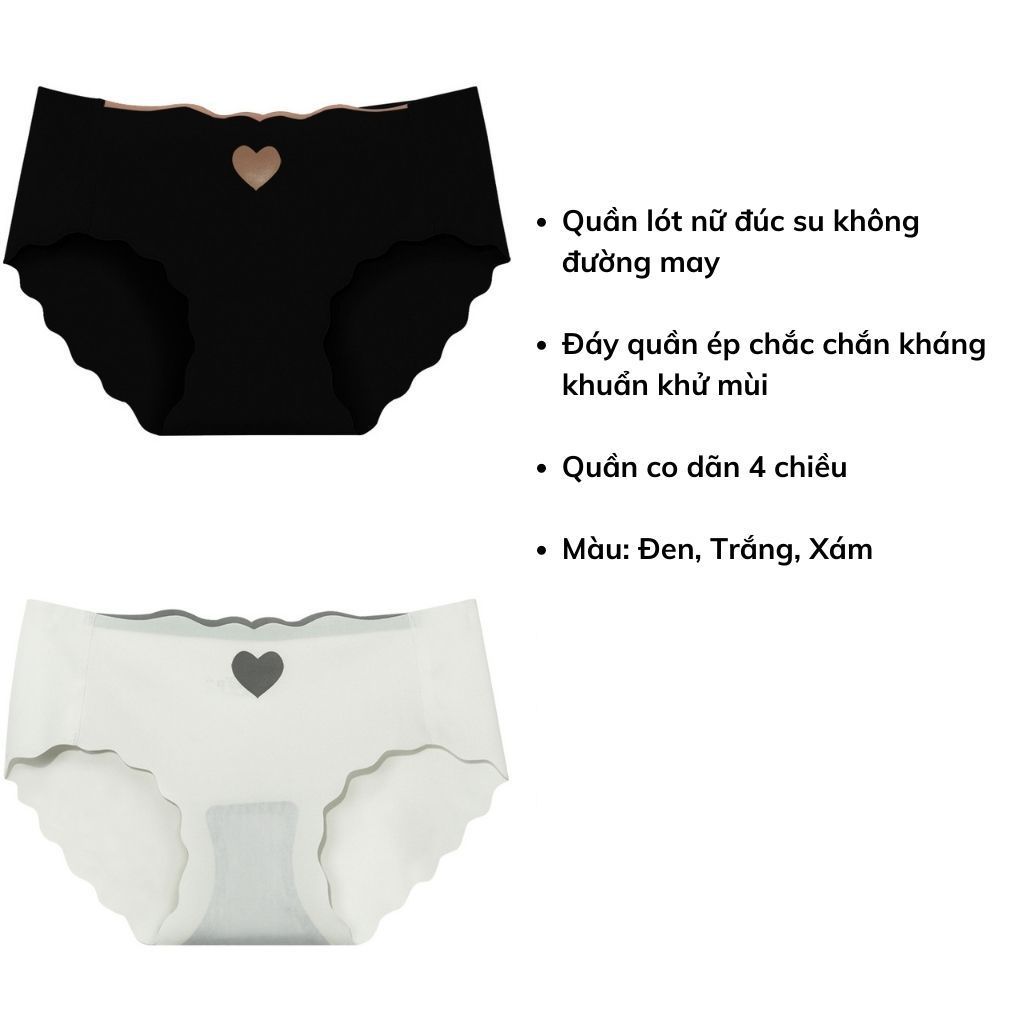Quần lót nữ su lượn sóng không đường may mềm mại thoáng mát họa tiết cute LANIXA L8520