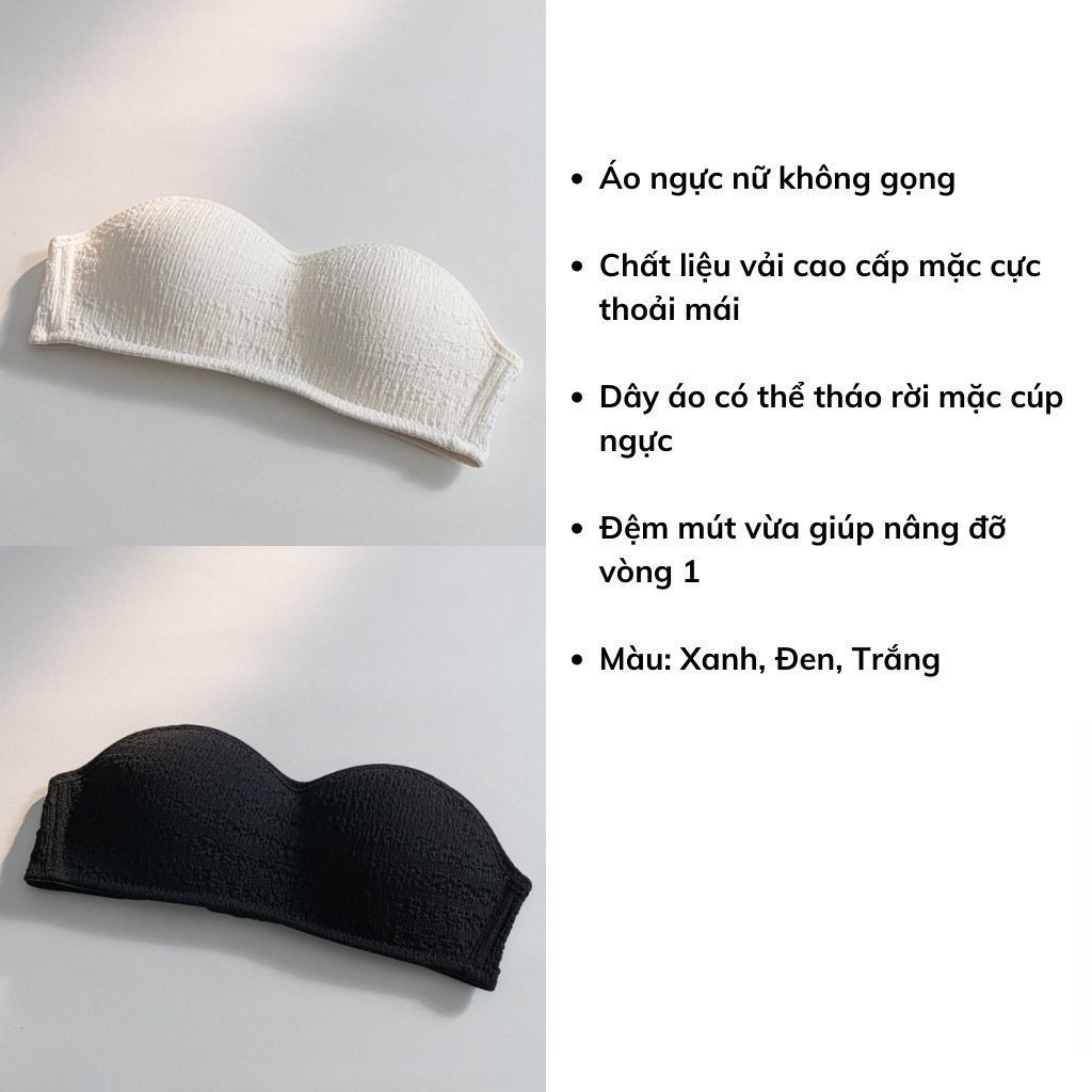 Áo ngực nữ không gọng mặc cúp ngực, Áo lót nữ cao cấp đệm mút mỏng ôm ngực quyến rũ LANIXA A630