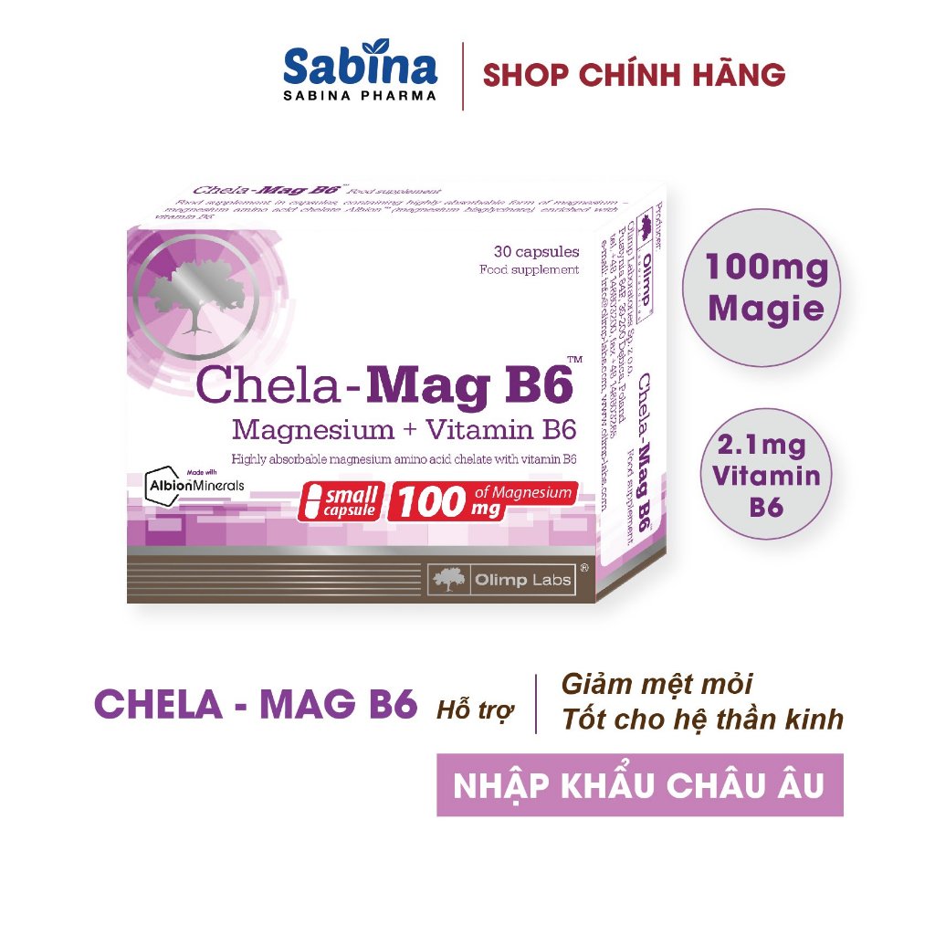 Ảnh 2H Chela MageB6 dạng chelate Albion ® (Olimp Labs) 11,4g.Thực phẩm bảo vệ sức khỏe hỗ trợ giảm mệt mỏi, hỗ trợ thần kinh 2
