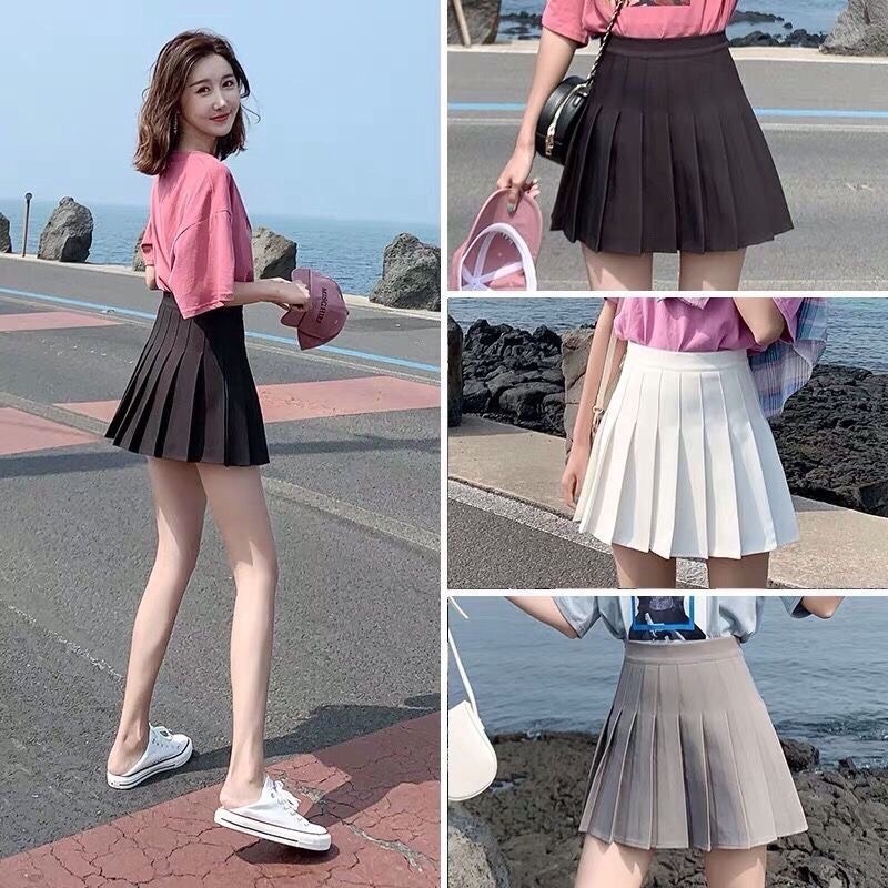 [FLASH SALE] Chân váy xếp ly tennis, Chân váy tennis ngắn xếp ly hàng quảng châu cao cấp, lưng cao xòe vải tuyết mưa