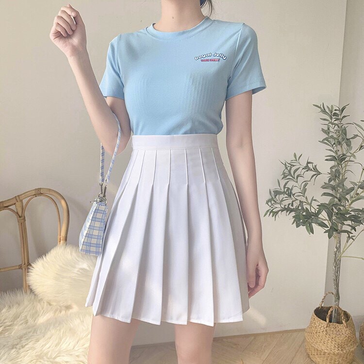 [FLASH SALE] Chân váy xếp ly tennis, Chân váy tennis ngắn xếp ly hàng quảng châu cao cấp, lưng cao xòe vải tuyết mưa