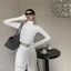 Áo Croptop Giữ Nhiệt Cổ Lọ Dài Tay RANSHI Dáng Basic 2 Màu Đen Và Trắng Dễ Phối Đồ Phong Cách Cá Tính - RA203
