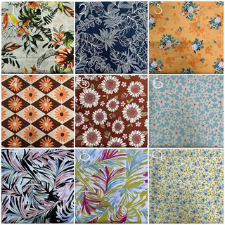 Vải Linen Bột Mềm Mịn Rũ, Linen Bột Pha Tưng Mềm Đanh In Hoạ Tiết Khổ 1m35